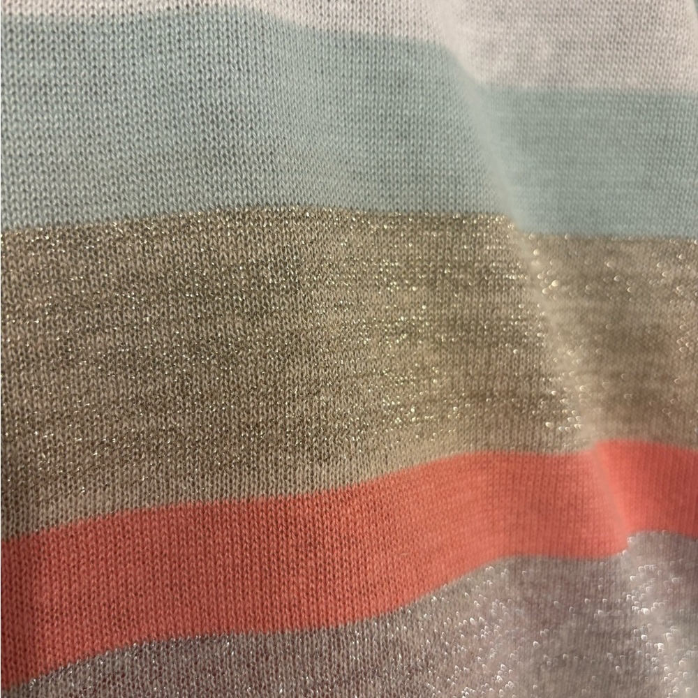 LOFT Women's Colorful Striped Crew Neck Sweater - Picture 3 of 4